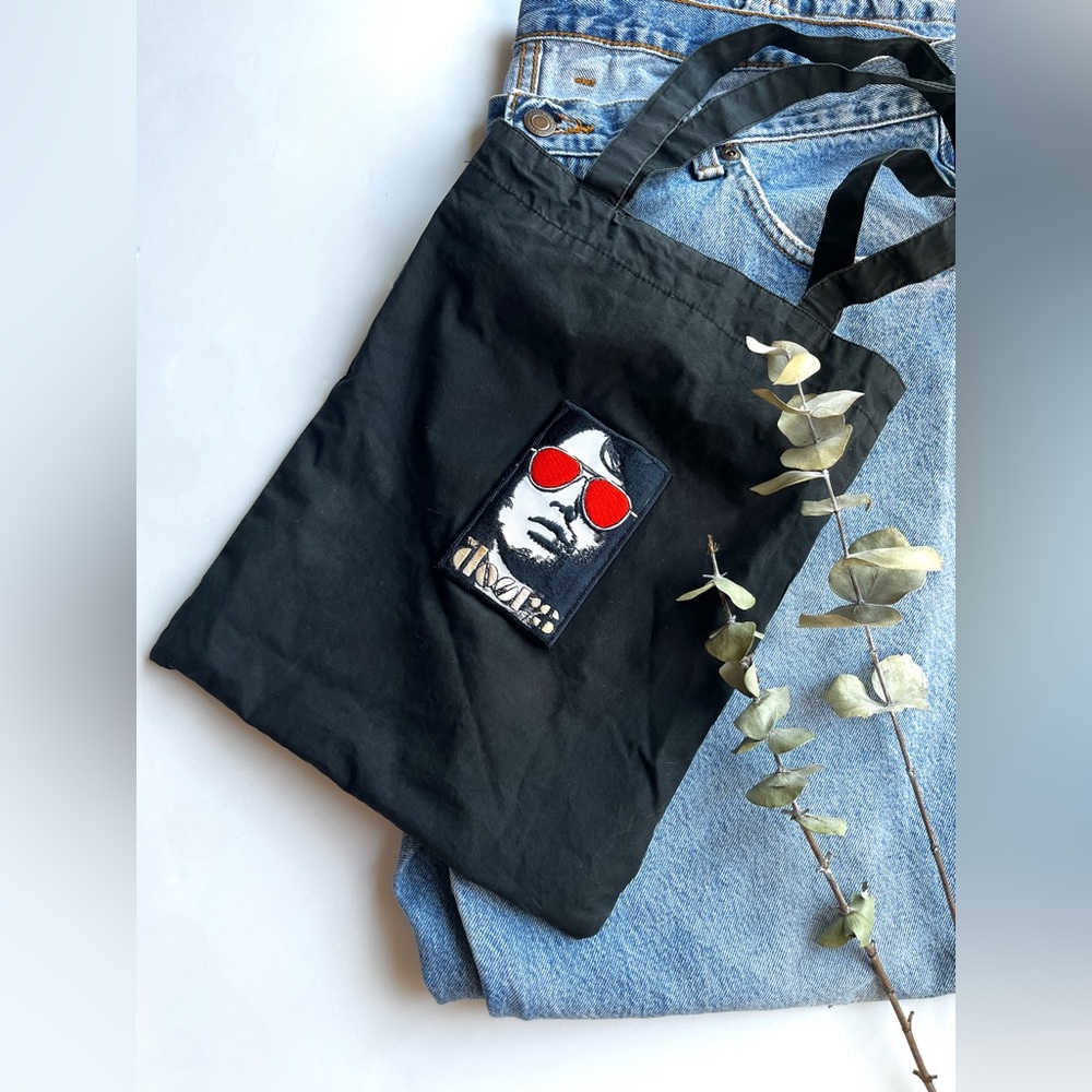 The Doors Jim Morrison Classic Rock‎ Boho Chic Black Patch Hand/ Shoulder Bag - Picture 2 of 7
